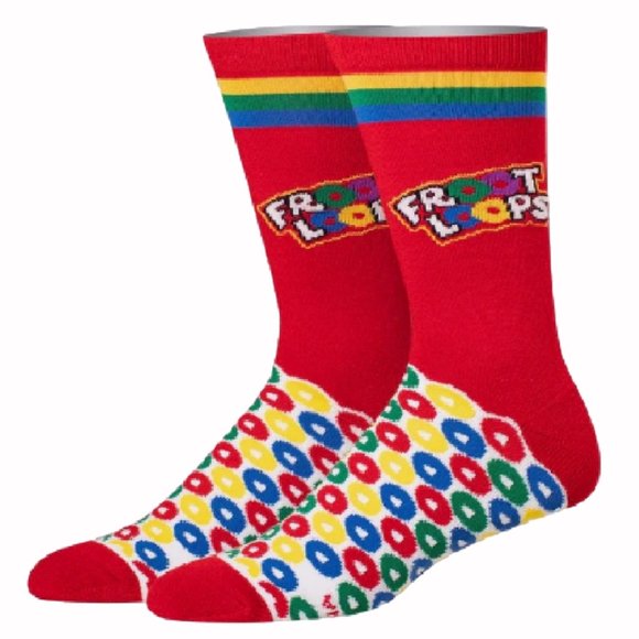 Kellogg’s Froot Loops Athletic Crew Socks - NEW Fast Ship - Picture 1 of 2